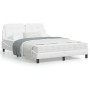 Cama con colchón cuero sintético blanco 140x190 cm de vidaXL, Camas y somieres - Ref: Foro24-3208860, Precio: 403,67 €, Descu...