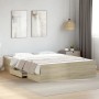 Cama con cajones madera ingeniería roble Sonoma 160x200 cm de vidaXL, Camas y somieres - Ref: Foro24-3280281, Precio: 152,36 ...
