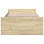 Cama con cajones madera ingeniería roble Sonoma 90x190 cm de vidaXL, Camas y somieres - Ref: Foro24-3280344, Precio: 116,28 €...