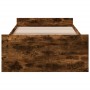 Cama con cajones madera de ingeniería roble ahumado 90x190 cm de vidaXL, Camas y somieres - Ref: Foro24-3280346, Precio: 116,...