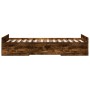 Cama con cajones madera de ingeniería roble ahumado 90x190 cm de vidaXL, Camas y somieres - Ref: Foro24-3280346, Precio: 116,...