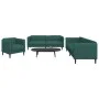 3-piece sofa set dark green fabric by vidaXL, Sofas - Ref: Foro24-3209233, Price: 855,68 €, Discount: %