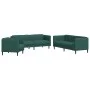 Juego de sofás 3 piezas tela verde oscuro de vidaXL, Sofás - Ref: Foro24-3209233, Precio: 855,68 €, Descuento: %