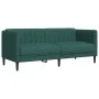 Juego de sofás 3 piezas tela verde oscuro de vidaXL, Sofás - Ref: Foro24-3209233, Precio: 855,68 €, Descuento: %