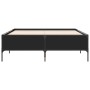 Estructura de cama madera de ingeniería y metal negro 140x200cm de vidaXL, Camas y somieres - Ref: Foro24-3279797, Precio: 15...