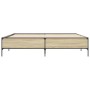 Estructura cama madera ingeniería metal roble Sonoma 180x200 cm de vidaXL, Camas y somieres - Ref: Foro24-3279783, Precio: 15...