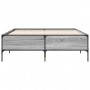 Estructura cama madera ingeniería metal gris Sonoma 120x200 cm de vidaXL, Camas y somieres - Ref: Foro24-3279805, Precio: 148...