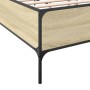 Estructura cama madera ingeniería metal roble Sonoma 120x190 cm de vidaXL, Camas y somieres - Ref: Foro24-3279818, Precio: 13...