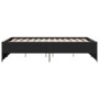 Estructura de cama madera de ingeniería y metal negro 135x190cm de vidaXL, Camas y somieres - Ref: Foro24-3279902, Precio: 13...