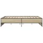 Sonoma oak metal engineered wood bed frame 140x190 cm by vidaXL, Beds and slatted bases - Ref: Foro24-3279898, Price: 134,14 ...