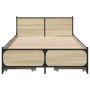 Cama con cajones madera ingeniería roble Sonoma 90x200 cm de vidaXL, Camas y somieres - Ref: Foro24-3279968, Precio: 156,76 €...