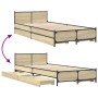 Cama con cajones madera ingeniería roble Sonoma 90x200 cm de vidaXL, Camas y somieres - Ref: Foro24-3279968, Precio: 156,76 €...
