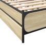 Cama con cajones madera ingeniería roble Sonoma 90x200 cm de vidaXL, Camas y somieres - Ref: Foro24-3279968, Precio: 156,76 €...