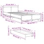 Cama con cajones madera ingeniería roble Sonoma 90x200 cm de vidaXL, Camas y somieres - Ref: Foro24-3279968, Precio: 156,76 €...