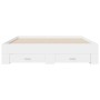 Cama con cajones madera de ingeniería blanco 140x200 cm de vidaXL, Camas y somieres - Ref: Foro24-3280384, Precio: 179,56 €, ...
