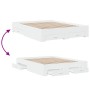 Cama con cajones madera de ingeniería blanco 140x200 cm de vidaXL, Camas y somieres - Ref: Foro24-3280384, Precio: 179,56 €, ...