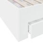 Cama con cajones madera de ingeniería blanco 140x200 cm de vidaXL, Camas y somieres - Ref: Foro24-3280384, Precio: 179,56 €, ...
