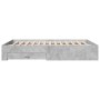 Cama con cajones madera ingeniería gris hormigón 160x200 cm de vidaXL, Camas y somieres - Ref: Foro24-3280373, Precio: 200,48...