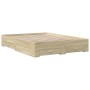 Cama con cajones madera ingeniería roble Sonoma 140x200 cm de vidaXL, Camas y somieres - Ref: Foro24-3280386, Precio: 172,06 ...