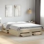 Cama con cajones madera ingeniería roble Sonoma 140x200 cm de vidaXL, Camas y somieres - Ref: Foro24-3280386, Precio: 172,06 ...