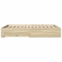 Cama con cajones madera ingeniería roble Sonoma 140x200 cm de vidaXL, Camas y somieres - Ref: Foro24-3280386, Precio: 172,06 ...