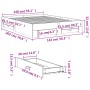 Cama con cajones madera ingeniería roble Sonoma 140x200 cm de vidaXL, Camas y somieres - Ref: Foro24-3280386, Precio: 172,06 ...
