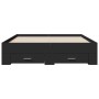 Cama con cajones madera de ingeniería negro 120x200 cm de vidaXL, Camas y somieres - Ref: Foro24-3280392, Precio: 170,82 €, D...