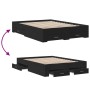 Cama con cajones madera de ingeniería negro 120x200 cm de vidaXL, Camas y somieres - Ref: Foro24-3280392, Precio: 170,82 €, D...