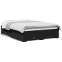 Black engineered wood bed with drawers 140x190 cm by vidaXL, Beds and slatted bases - Ref: Foro24-3280399, Price: 174,87 €, D...