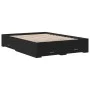 Black engineered wood bed with drawers 140x190 cm by vidaXL, Beds and slatted bases - Ref: Foro24-3280399, Price: 174,87 €, D...