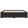 Estructura cama con cajones madera ingeniería negra 160x200 cm de vidaXL, Camas y somieres - Ref: Foro24-3280371, Precio: 183...