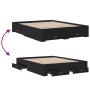 Estructura cama con cajones madera ingeniería negra 160x200 cm de vidaXL, Camas y somieres - Ref: Foro24-3280371, Precio: 183...