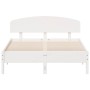 Estructura de cama con cabecero madera pino blanco 120x190 cm de vidaXL, Camas y somieres - Ref: Foro24-3207234, Precio: 183,...