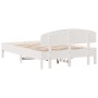 Estructura de cama con cabecero madera pino blanco 120x190 cm de vidaXL, Camas y somieres - Ref: Foro24-3207234, Precio: 183,...