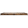 Estructura cama madera ingeniería metal roble ahumado 200x200cm de vidaXL, Camas y somieres - Ref: Foro24-845128, Precio: 103...