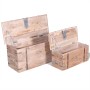 Set de baúl de almacenamiento de madera de acacia 2 unidades en Baúles de almacenamiento | Comprar online en Foru.es