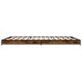 Estructura cama madera ingeniería metal roble ahumado 120x190cm de vidaXL, Camas y somieres - Ref: Foro24-845168, Precio: 85,...