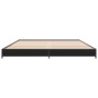 Estructura de cama madera de ingeniería y metal negro 135x190cm de vidaXL, Camas y somieres - Ref: Foro24-845161, Precio: 91,...