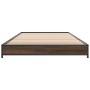 Estructura cama madera ingeniería metal roble marrón 90x200 cm de vidaXL, Camas y somieres - Ref: Foro24-845180, Precio: 71,0...