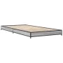 Sonoma gray metal engineered wood bed frame 75x190 cm by vidaXL, Beds and slatted bases - Ref: Foro24-845189, Price: 55,10 €,...