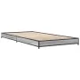 Sonoma gray metal engineered wood bed frame 75x190 cm by vidaXL, Beds and slatted bases - Ref: Foro24-845189, Price: 55,10 €,...