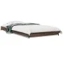 Engineered wood bed frame oak brown metal 100x200 cm by vidaXL, Beds and slatted bases - Ref: Foro24-845175, Price: 58,37 €, ...