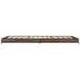Engineered wood bed frame oak brown metal 100x200 cm by vidaXL, Beds and slatted bases - Ref: Foro24-845175, Price: 58,37 €, ...