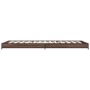 Estructura cama madera ingeniería metal marrón roble 100x200 cm de vidaXL, Camas y somieres - Ref: Foro24-845175, Precio: 58,...
