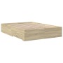 Cama con cajones madera de ingeniería roble Sonoma 120x190 cm de vidaXL, Camas y somieres - Ref: Foro24-3280414, Precio: 181,...