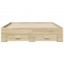 Cama con cajones madera de ingeniería roble Sonoma 120x190 cm de vidaXL, Camas y somieres - Ref: Foro24-3280414, Precio: 181,...