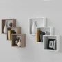 FMD Estantería de pared con 3 compartimentos color roble de FMD, Estantes y estanterías - Ref: Foro24-428726, Precio: 61,53 €...