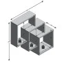 FMD Estantería de pared con 3 compartimentos color roble de FMD, Estantes y estanterías - Ref: Foro24-428726, Precio: 61,53 €...