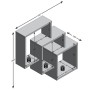 FMD Estantería de pared con 3 compartimentos color roble de FMD, Estantes y estanterías - Ref: Foro24-428726, Precio: 61,52 €...