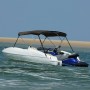 Toldo bimini de 3 arcos negro 182x184x136 cm de vidaXL, Cubiertas para almacenamiento de barcas - Ref: Foro24-94804, Precio: ...